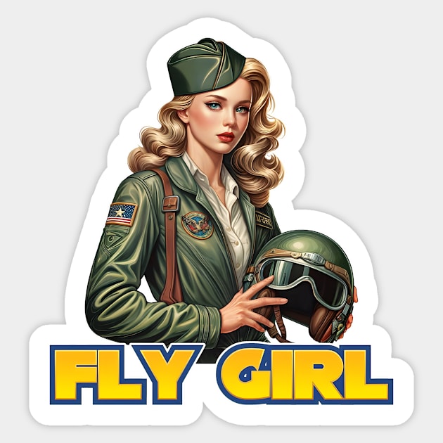 Fly Girl Sticker by Rawlifegraphic